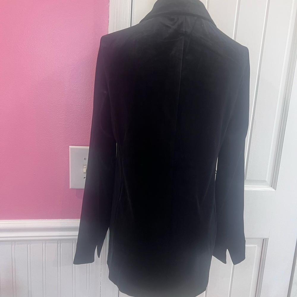 J Jill Black Velvet Women's Blazer Jacket Size Small NEW - Picture 4 of 5